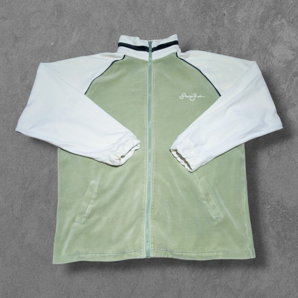 Vintage Y2K Sean John ColorBlock Velour Track Suit Jacket XL